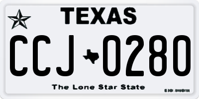 TX license plate CCJ0280