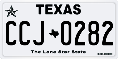 TX license plate CCJ0282