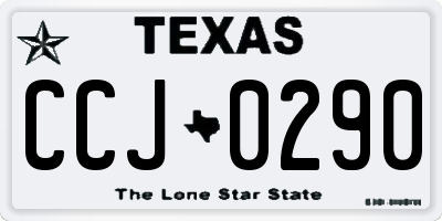 TX license plate CCJ0290