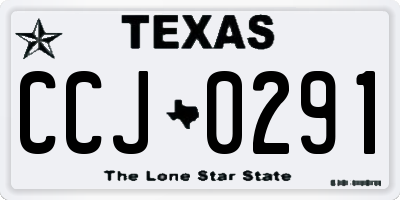TX license plate CCJ0291