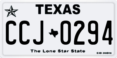 TX license plate CCJ0294