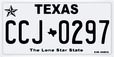 TX license plate CCJ0297