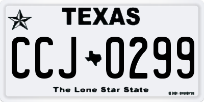 TX license plate CCJ0299