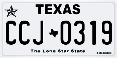 TX license plate CCJ0319