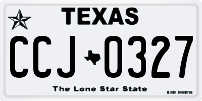 TX license plate CCJ0327