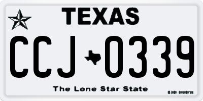 TX license plate CCJ0339