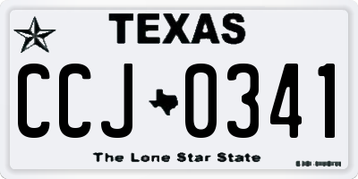TX license plate CCJ0341