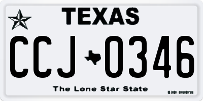 TX license plate CCJ0346