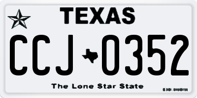 TX license plate CCJ0352