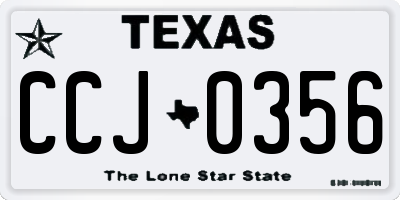 TX license plate CCJ0356