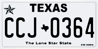 TX license plate CCJ0364