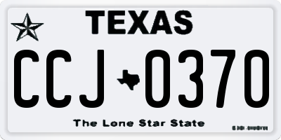 TX license plate CCJ0370