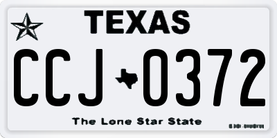 TX license plate CCJ0372