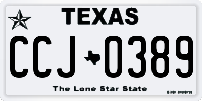 TX license plate CCJ0389