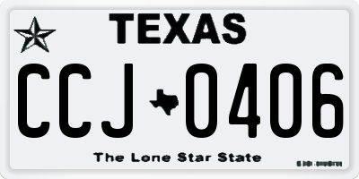 TX license plate CCJ0406
