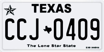 TX license plate CCJ0409