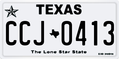 TX license plate CCJ0413