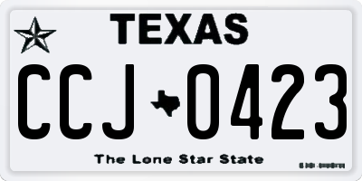 TX license plate CCJ0423