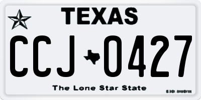 TX license plate CCJ0427