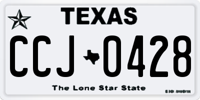 TX license plate CCJ0428