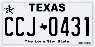 TX license plate CCJ0431