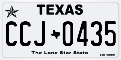 TX license plate CCJ0435