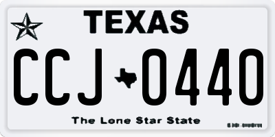 TX license plate CCJ0440
