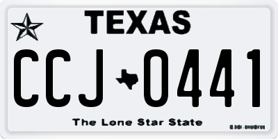 TX license plate CCJ0441