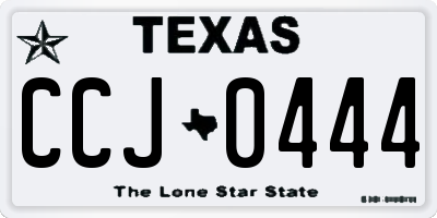 TX license plate CCJ0444
