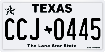 TX license plate CCJ0445