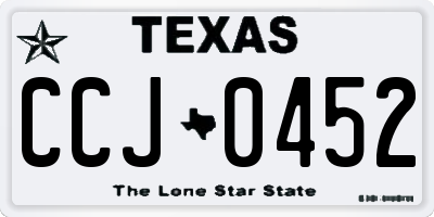 TX license plate CCJ0452