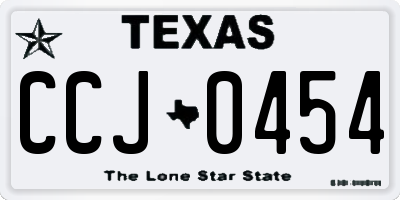 TX license plate CCJ0454