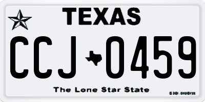 TX license plate CCJ0459