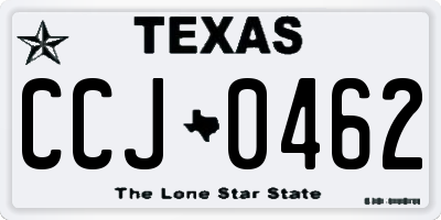 TX license plate CCJ0462