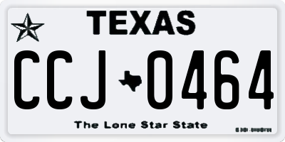 TX license plate CCJ0464