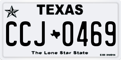 TX license plate CCJ0469