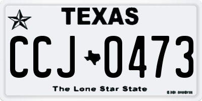 TX license plate CCJ0473