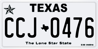 TX license plate CCJ0476