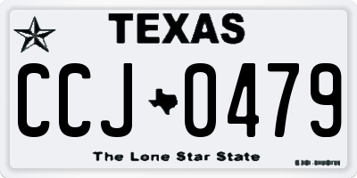 TX license plate CCJ0479