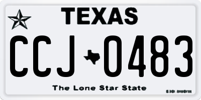 TX license plate CCJ0483