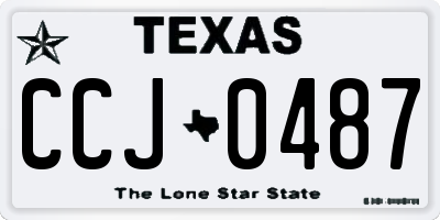 TX license plate CCJ0487