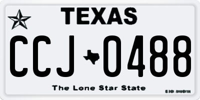 TX license plate CCJ0488