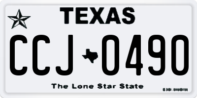 TX license plate CCJ0490