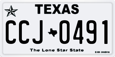 TX license plate CCJ0491