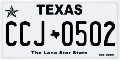 TX license plate CCJ0502