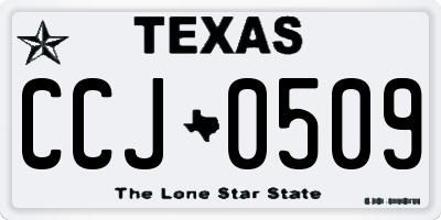 TX license plate CCJ0509