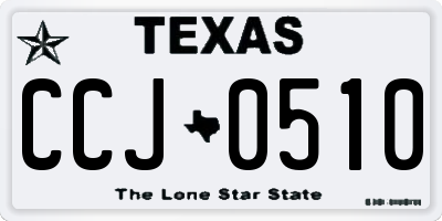 TX license plate CCJ0510