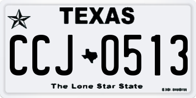 TX license plate CCJ0513