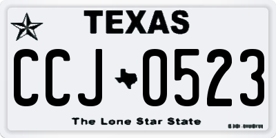 TX license plate CCJ0523