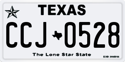 TX license plate CCJ0528